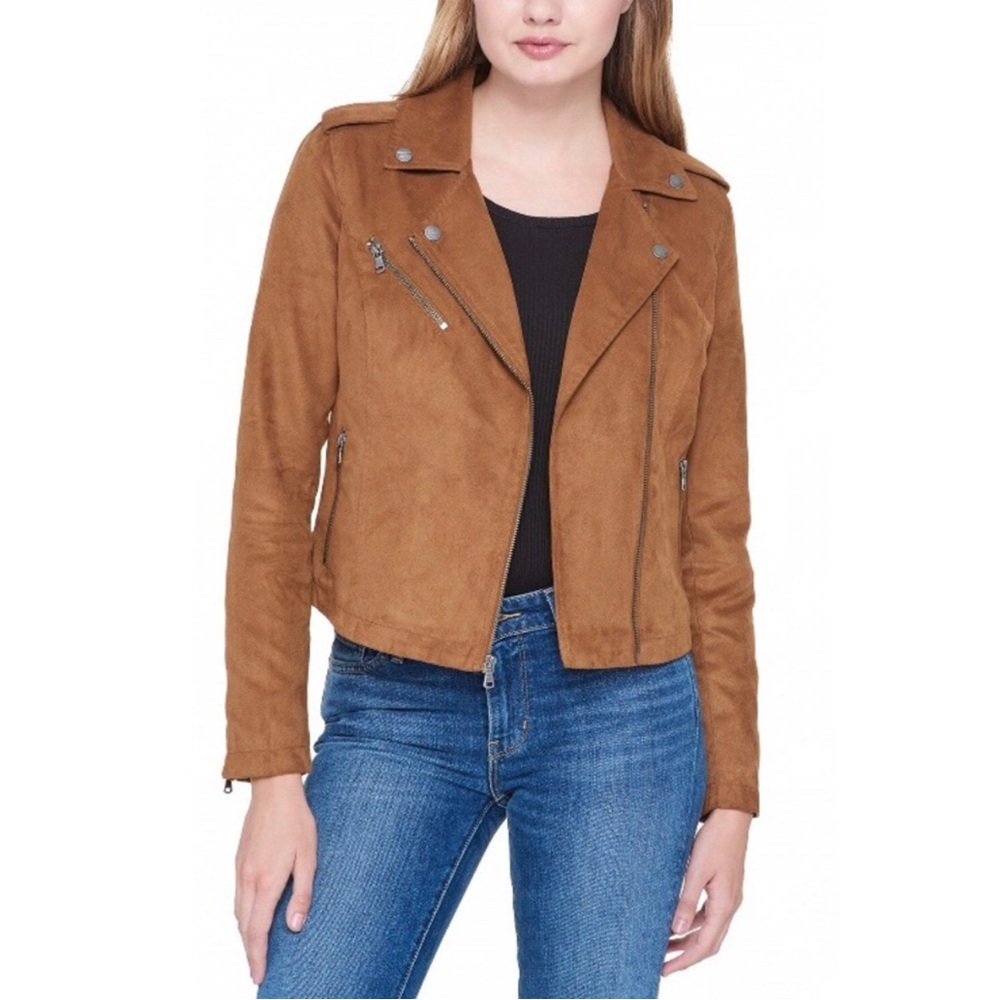 Levi’s Women's Tan Suede Asymmetrical Jacket